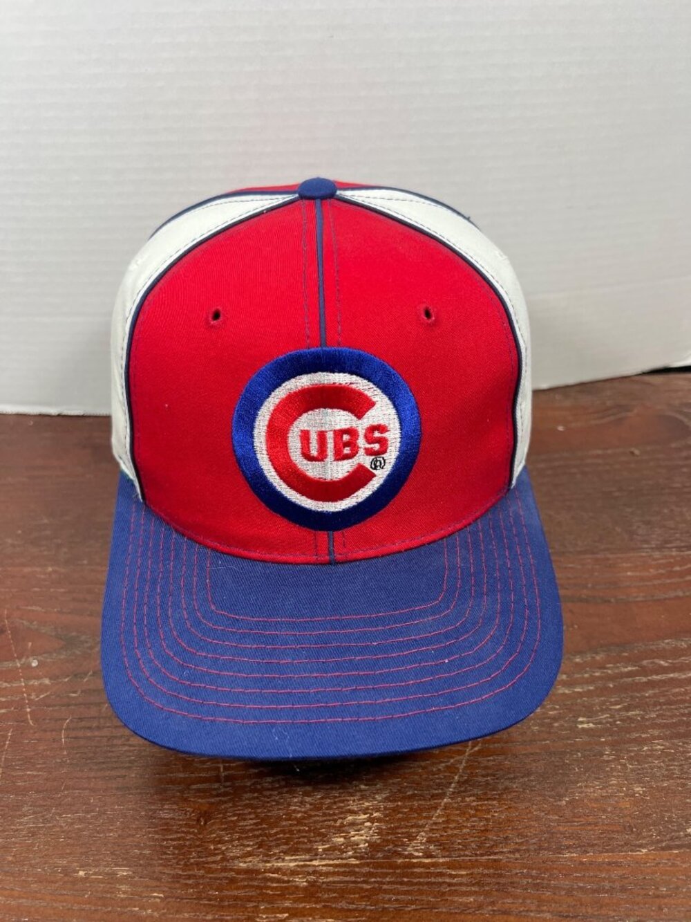 Chicago Cubs Snapback Hat Starter MLB Vintage Retro Red/White/Blue Adjustable H4